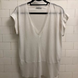 Zara White V-Neck